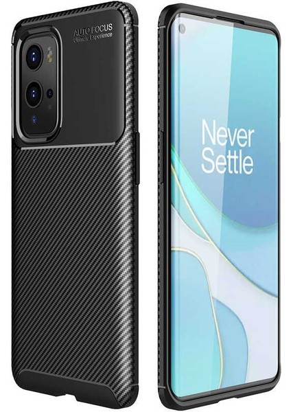 Oneplus 9 Pro Kılıf Negro Karbon Görünüm Dizayn Silikon Siyah