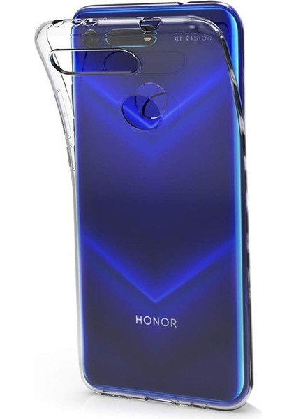 Huawei Honor View 20 Kılıf Süper Silikon Yumuşak Arka Koruma Şeffaf