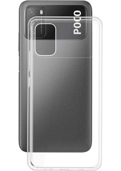 Xiaomi Poco M3 Kılıf Süper Silikon Şeffaf Koruma Renksiz