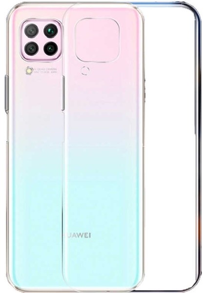 Huawei P40 Lite Kılıf Süper Silikon Yumuşak Arka Koruma Şeffaf