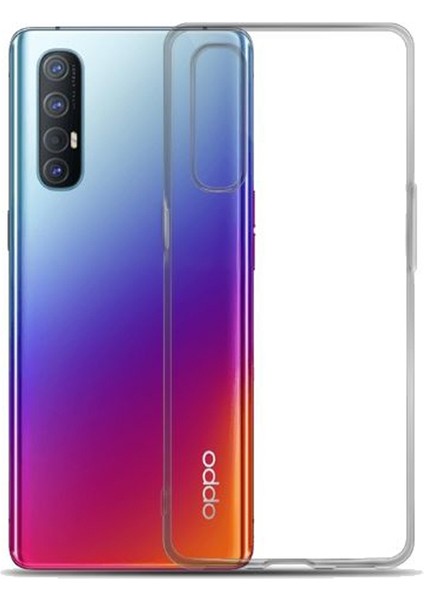 Oppo Reno 3 Pro Kılıf Süper Silikon Yumuşak Arka Koruma Şeffaf