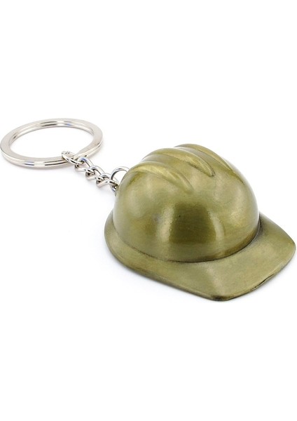 Baret Mühendis Iş Kaskı Bronz Renk Metal Anahtarlık KC104