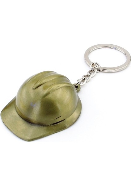 Baret Mühendis Iş Kaskı Bronz Renk Metal Anahtarlık KC104