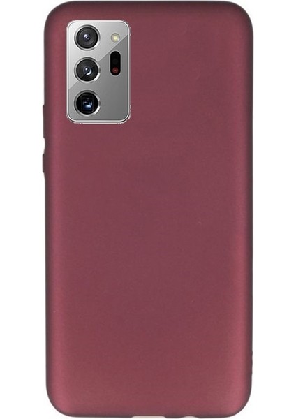 Samsung Galaxy Note 20 Uıtra Kılıf Premier Silikon Esnek Koruma Mürdüm