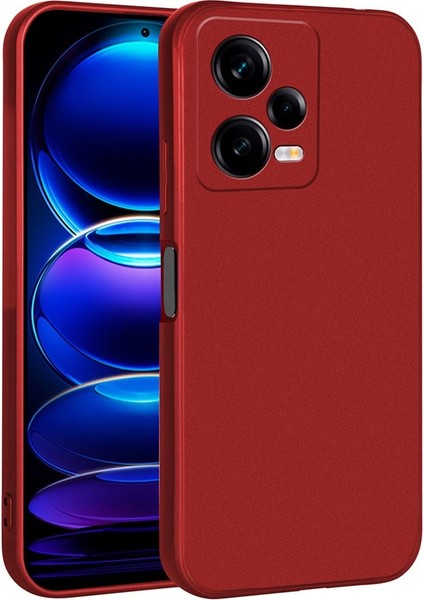 Xiaomi Redmi Note 12 Pro 5g Kılıf Premier Mat Silikon Renkli Lüx Korumalı Kırmızı