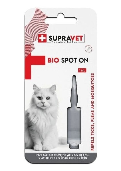Kedi Deri ve Tüy Bakım Yağı Bit Pire Kene Dış Parazit Ense Damlassı 1 ml