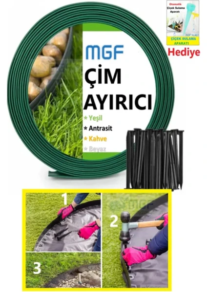 Mgf Plast Mgf Çim Ayırıcı Çim Sınırlayıcı Taş Toprak Ayıracı Çim Taş Toprak Bariyeri