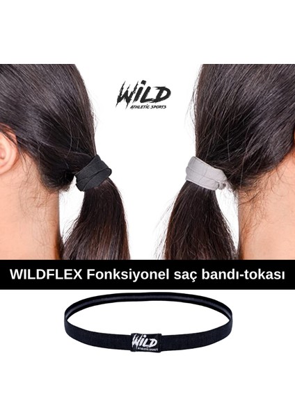 Wild Athletic Kaydırmaz Silikonlu Spor Saç Bandı Tokası Tekli Wildflex