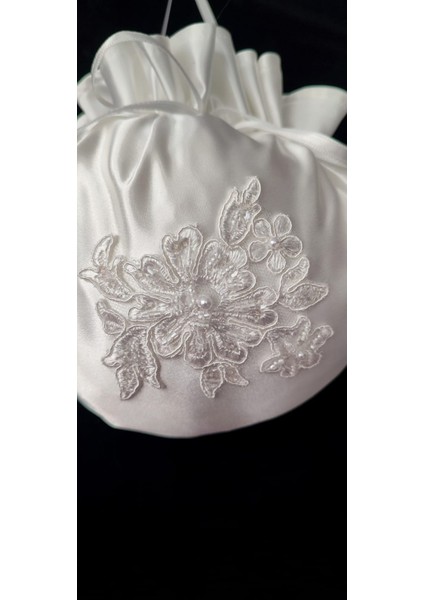 Moda Nur,kırık Beyaz Gelin Takı Kesesi,gelin Çantası,gelin Aksesuarları,düğün,halay,kına,sünnet fırsatları