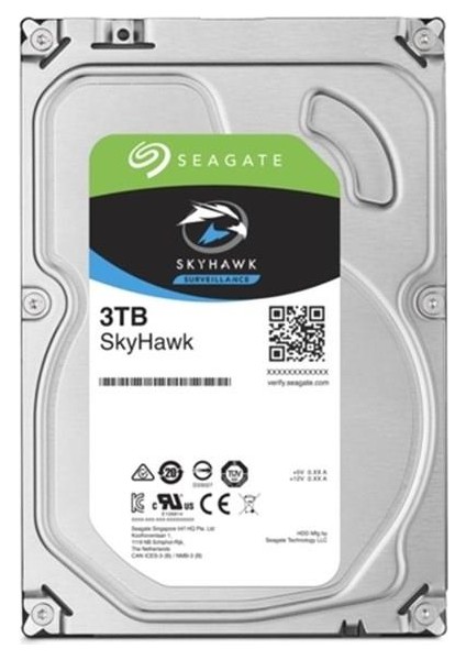 3tb 3.5" Skyhawk ST3000VX015 256MB 7200RPM Güvenlik Diski (Distrübütör Garantili)