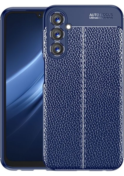 Samsung Galaxy A24 Kılıf Niss Silikon Deri Görünümlü Korumalı Lacivert