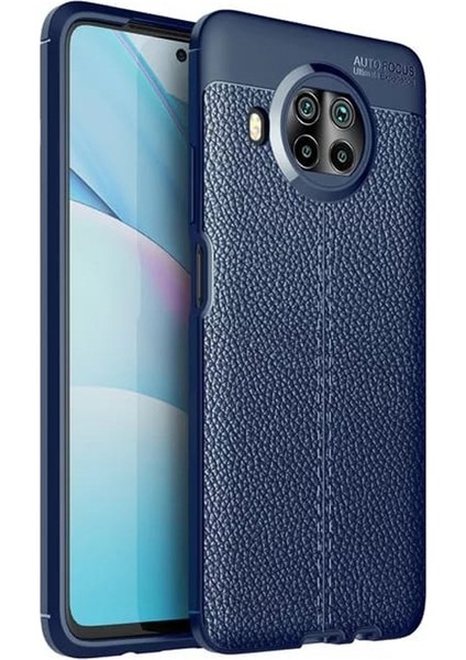 Xiaomi Mi 10T Lite Kılıf Niss Silikon Deri Görünümlü Lacivert