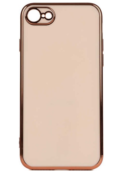 Apple iPhone 8 Kılıf Bark Lazer Silikon Gold