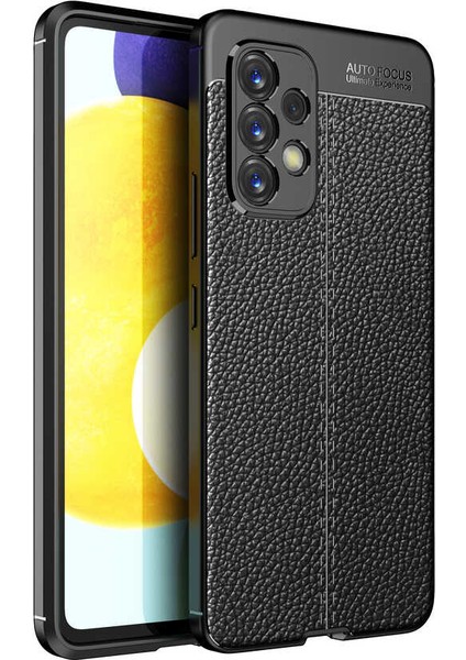 Samsung Galaxy A53 5g Kılıf Niss Silikon Deri Görünümlü Siyah
