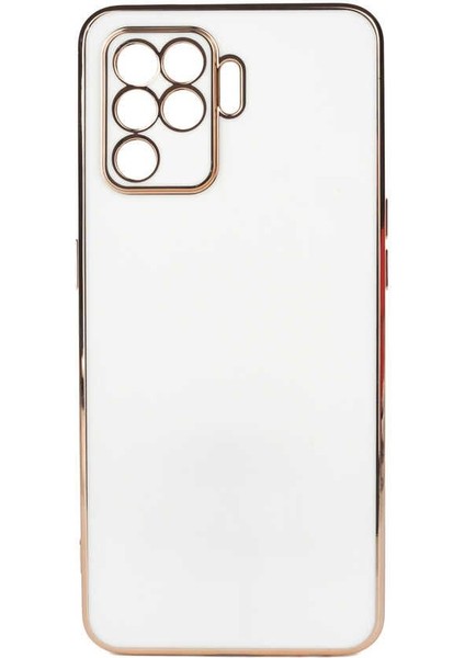 Oppo Reno 5 Lite Kılıf Bark Lazer Silikon Beyaz