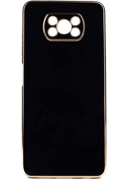 Xiaomi Poco X3 Kılıf Bark Lazer Silikon Siyah