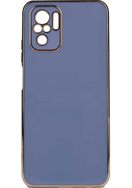 Xiaomi Redmi Note 10 Kılıf Bark Lazer Silikon Mavi