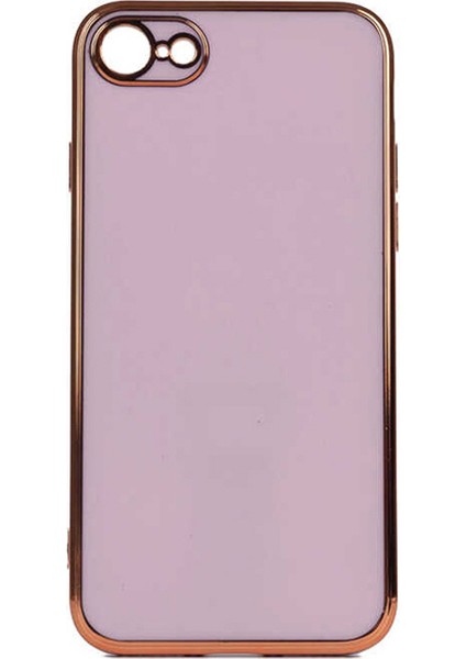 Apple iPhone Se 2020 Kılıf Bark Lazer Silikon Mor