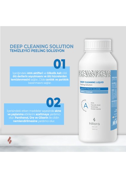 Hydrafacial Aha Etkili Temizleyici Peeling Solüsyon 1000ML