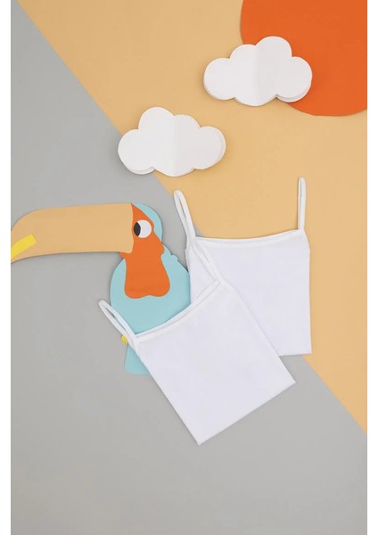 U.s. Polo Kız Çocuk Basic Ince Askılı Atlet 1670 Beyaz