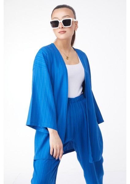 24679-SAKS Kimono Pantolon Ikili Takım