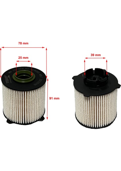 Saab 9-3, 9-3x, 9-5 (1.9 D, 2.0 D) 2004-2012 Yakıt Filtresi