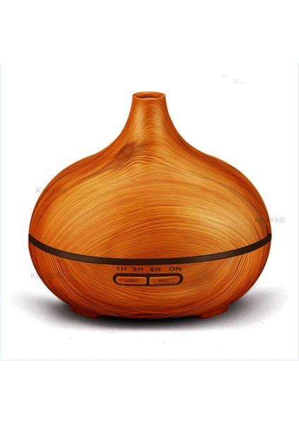 Lacivert Kahverengi Nemlendirici Ev Tipi Uzaktan Kumandalı 7 LED Wood Aroma Diffuser 550 ml 2 Yıl
