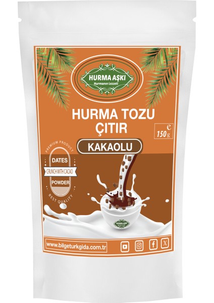 Hurma Aşkı Hurma Tozu Çıtır Kakaolu 150 gr