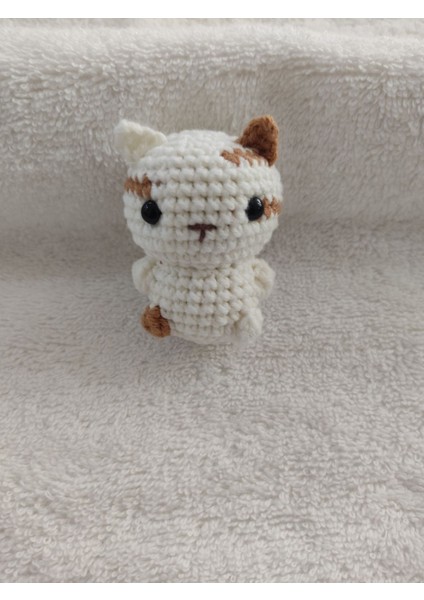 Trendo Gurumi Amigurumi Oyuncak Anahtarlık  Hediyelik (Kedi-6 Cm)