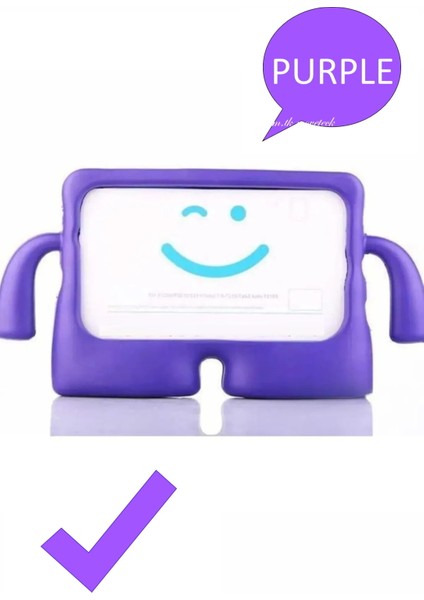 Samsung Galaxy Tab S9 ve S9 Fe 11 Inç Uyumlu Renkli Ibuy Eğlenceli Emoji Standlı Çocuk Tablet Kılıfı X510 X710