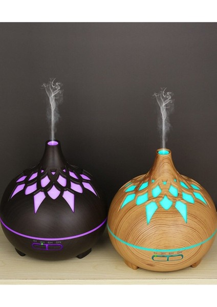 2 Yıl Hava Nemlendirici Aromatik Oda Kokusu Difüzörü Buhar Ultrasonik LED Işıklı 500 ml Buhar Makin indirimleri