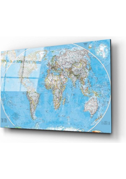 Dünya Haritası 58 Cam Tablo