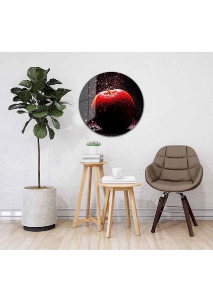 Elma Yuvarlak Cam Tablo 4mm Dayanıklı Temperli Cam fiyatları