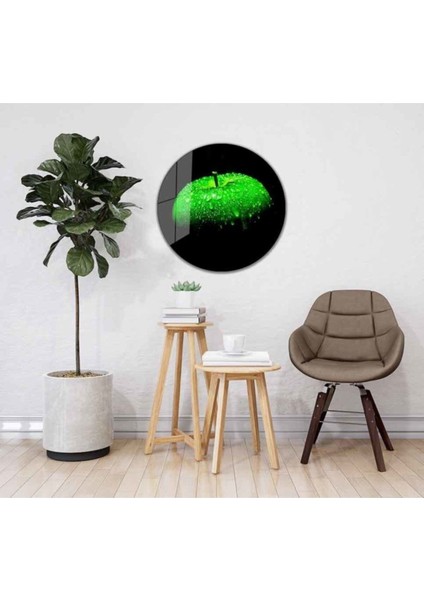 Elma Yuvarlak Cam Tablo 4mm Dayanıklı Temperli Cam fiyatları