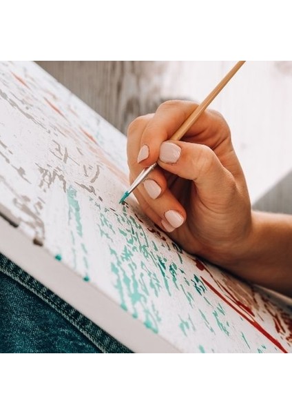 Canvas Doğal Çiçek Kadın Sayılarla Boyama Seti Kasnaklı indirimleri