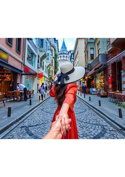 Canvas Galata Gezisi Sayılarla Boyama Seti Kasnaklı