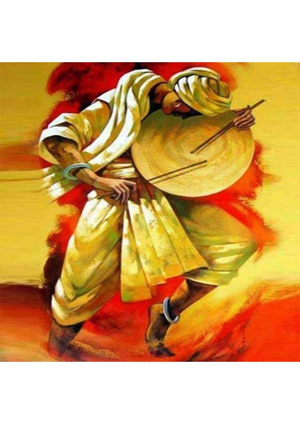 Canvas Dansı Ritmi Sayılarla Boyama Seti Kasnaklı