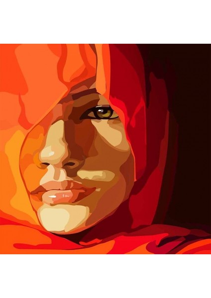 Canvas Hakikat Güzeli Sayılarla Boyama Seti Kasnaklı