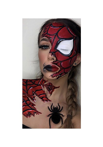 Canvas Örümcekli Kadın Sayılarla Boyama Seti Kasnaklı