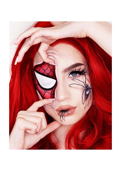 Canvas Örümcek Kadın Gözü Sayılarla Boyama Seti Kasnaklı