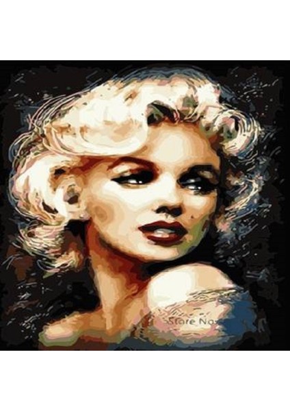 Canvas Marilyn Monroe Sayılarla Boyama Seti Kasnaklı