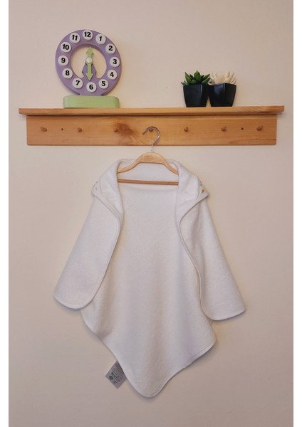 Yaprak Desenli %100 Pamuk Beyaz Bebek Banyo Havlusu Kundak Havlu 70X70CM fırsatları