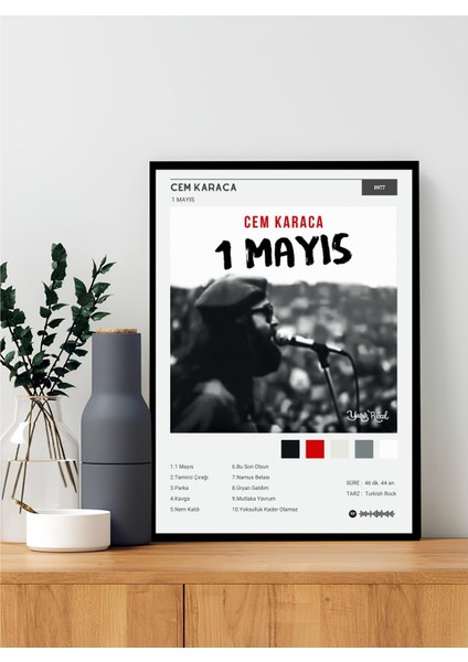 Cem Karaca 1 Mayıs Albüm / Tasarımlı Poster Tablo