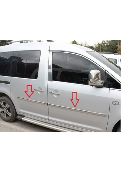 Volkswagen Caddy Krom Yan Kapı Çıtası 4 Parça 2004-2010