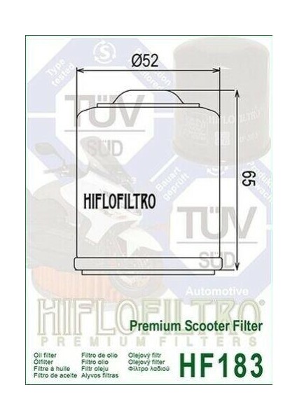 HF183 2007-2012 Peugeot Geopolis 250 Uyumlu Yağ Filtresi fiyatları