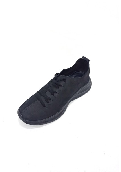 Siyah Deri Kadın Sneaker Spor Ayakkabı fiyatları