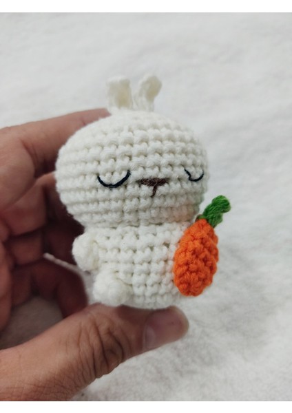 Trendo Gurumi Amigurumi Oyuncak Tavşan Anahtarlık 1 Adet (6 cm )