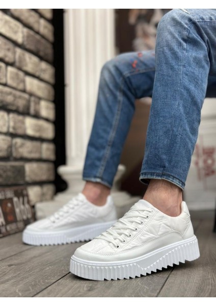 BA0801 Boa Beyaz Yüksek Taban Erkek Spor Ayakkabı fırsatları