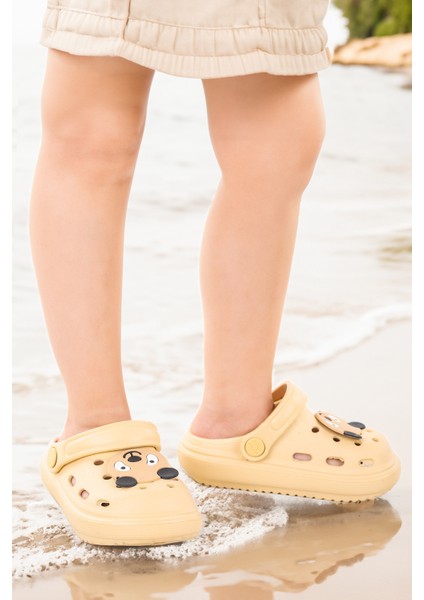 Eva Plaj Havuz Okul Kreş Kız Çocuk Terlik Twg 755 Bej