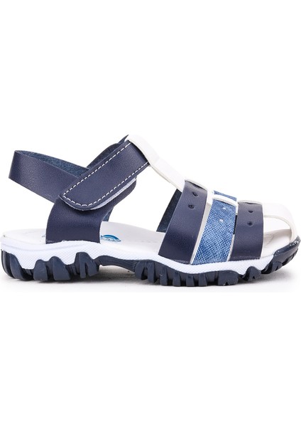 Kiko Kids Erkek Çocuk Sandalet Arz 2356 Lacivert - Mavi